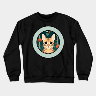 Bengal Cat Xmas Ornament, Love Cats Crewneck Sweatshirt